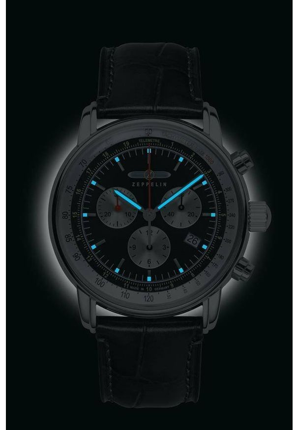 Zegarek Zeppelin Zegarek męski Zeppelin 8888-2 czarny. Kolor: czarny