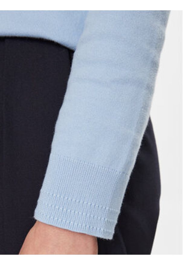 TOMMY HILFIGER - Tommy Hilfiger Sweter WW0WW40099 Błękitny Regular Fit. Kolor: niebieski. Materiał: bawełna, syntetyk