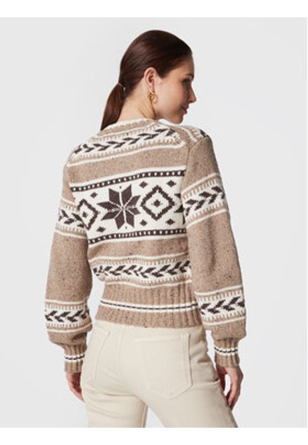 Polo Ralph Lauren Sweter 211881628 Beżowy Regular Fit. Typ kołnierza: polo. Kolor: beżowy. Materiał: wełna