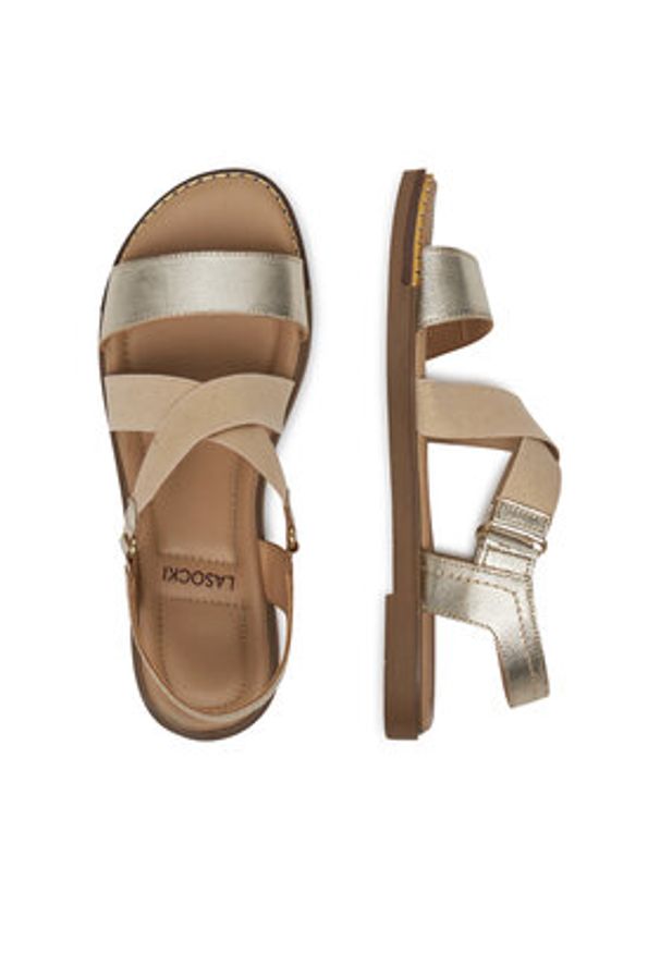 Lasocki Sandały WI23-LALITA-11 Złoty. Kolor: złoty. Materiał: skóra