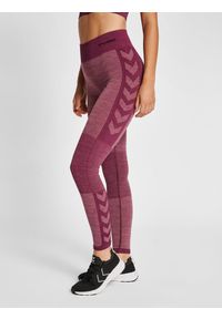 Damskie legginsy mid-rise Hummel Clea. Kolor: fioletowy. Materiał: materiał