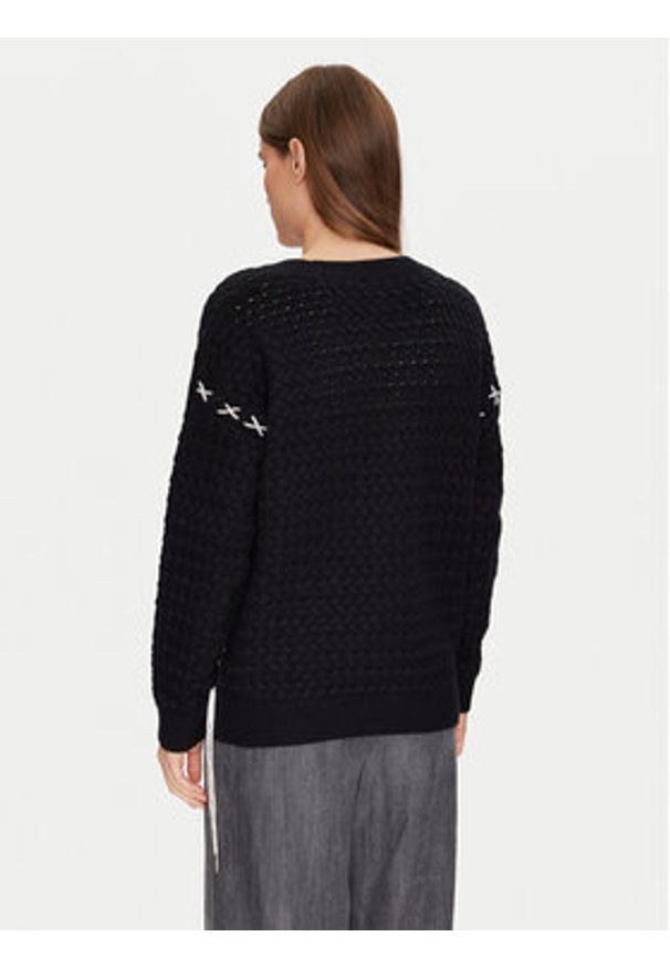 Guess Sweter W5RR13 Z3KY0 Czarny Regular Fit. Kolor: czarny. Materiał: syntetyk