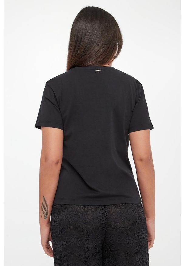 Twinset Milano - T-shirt damski z koronką TWINSET. Materiał: koronka. Wzór: koronka