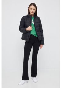 GAP kurtka damska kolor czarny zimowa. Okazja: na co dzień. Kolor: czarny. Materiał: tkanina, poliester. Wzór: gładki. Sezon: zima. Styl: casual #5