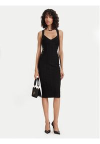 Elisabetta Franchi Sukienka koktajlowa AM-24D-62E2-V790 Czarny Slim Fit. Kolor: czarny. Materiał: wiskoza. Styl: wizytowy #4