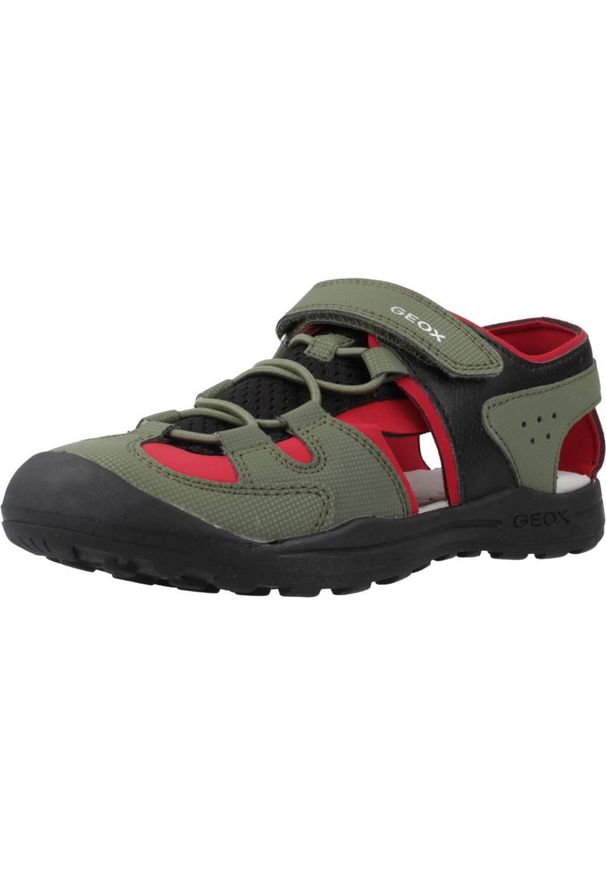 Geox - Sandały GEOX J VANIETT B Zielony. Kolor: zielony. Materiał: tkanina, syntetyk