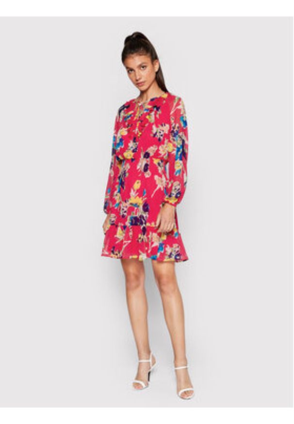 Lauren Ralph Lauren Sukienka codzienna 200871388001 Różowy Regular Fit. Okazja: na co dzień. Kolor: różowy. Materiał: syntetyk. Typ sukienki: proste. Styl: casual