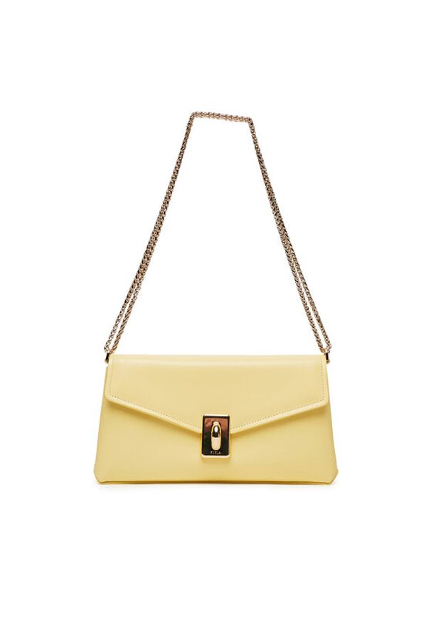 Furla Torebka Meridiana WB01517 BX3227 3684S Żółty. Kolor: żółty. Materiał: skórzane