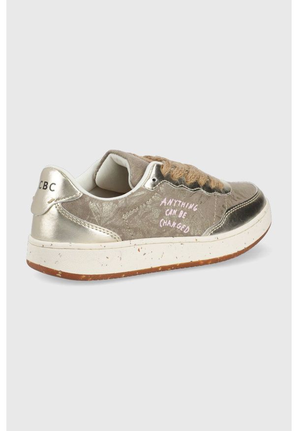 ACBC buty kolor złoty. Nosek buta: okrągły. Zapięcie: sznurówki. Kolor: złoty. Materiał: kauczuk, włókno, poliester, guma, materiał