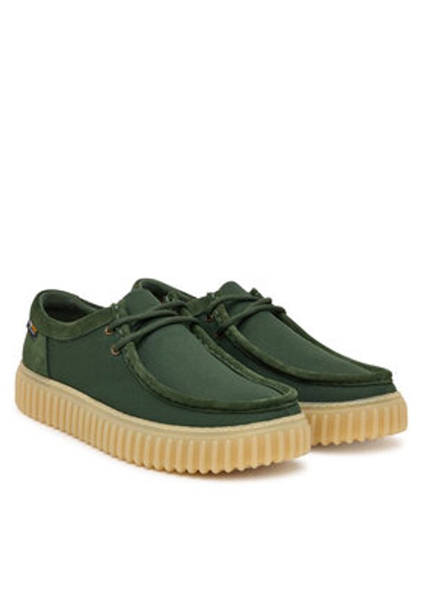 Clarks Półbuty Torhill Lo 26186160 Zielony. Kolor: zielony. Materiał: skóra