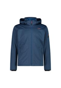 Kurtka męska turystyczna CMP 39A5027M. Typ kołnierza: kaptur. Kolor: niebieski. Materiał: softshell. Sport: turystyka piesza #1