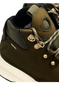 Geox Sneakersy "D Aerantis" | D04LAA076FU | Kobieta | Zielony. Nosek buta: okrągły. Kolor: zielony. Materiał: tkanina, skóra
