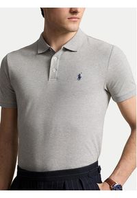 Polo Ralph Lauren Polo 710941439004 Szary Custom Slim Fit. Typ kołnierza: polo. Kolor: szary. Materiał: bawełna #3