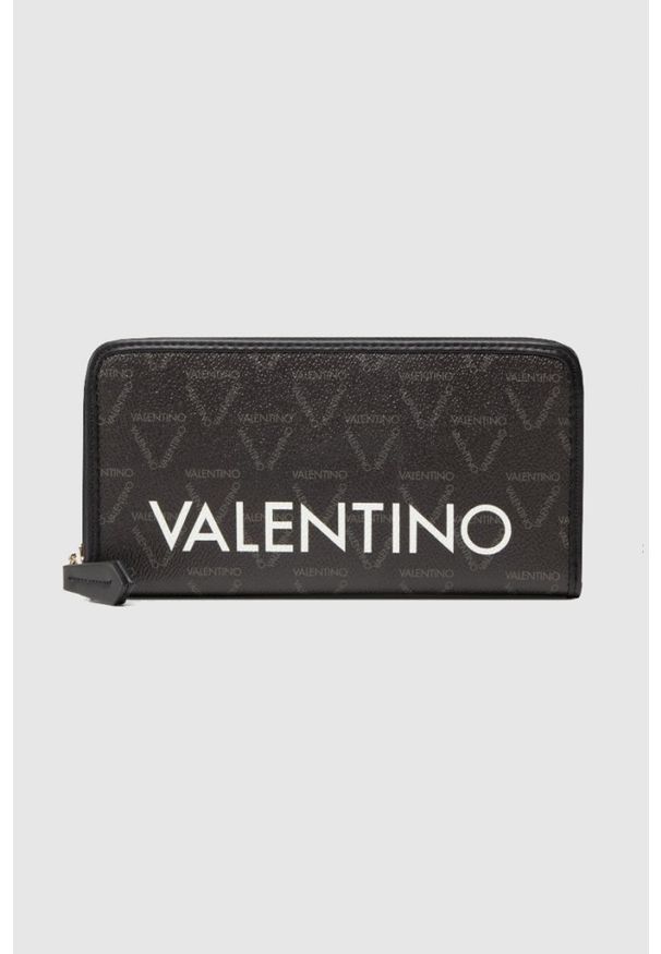 Valentino by Mario Valentino - VALENTINO Duży portfel damski liuto w logo. Kolor: czarny