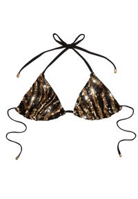 BEACH BUNNY - Top od bikini Shiloh. Kolor: czarny. Materiał: materiał. Wzór: aplikacja #2