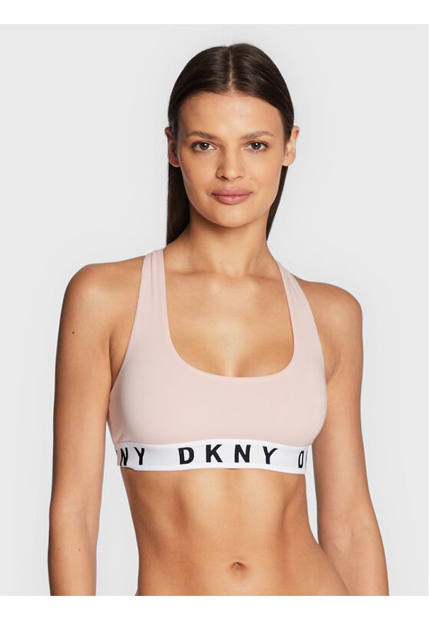 DKNY Biustonosz top DK4519 Różowy. Kolor: różowy. Materiał: bawełna