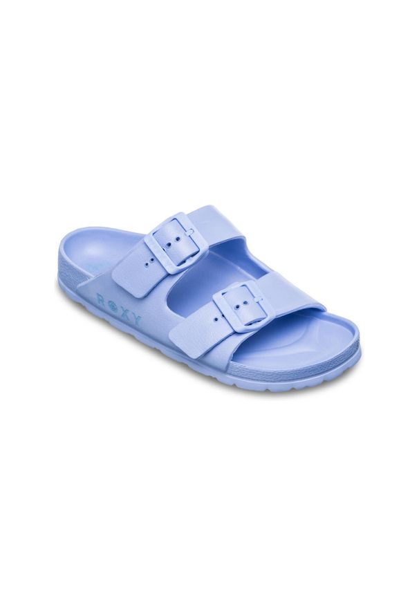 Roxy - Klapki damskie KATTIE. Kolor: niebieski, szary, wielokolorowy. Materiał: syntetyk. Styl: sportowy