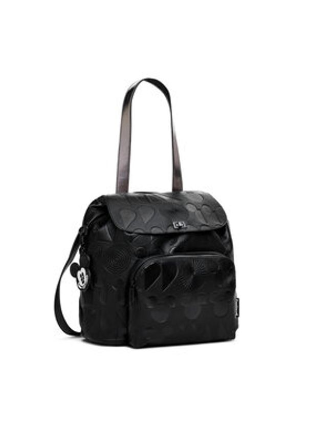 Desigual Plecak All Mickey Krapina 24WAKP01 Czarny. Kolor: czarny. Materiał: skóra