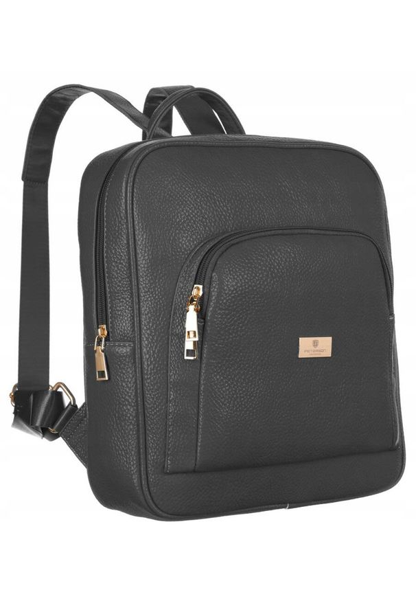 Plecak damski Peterson PTN PL-29601 szary. Kolor: szary. Materiał: skóra ekologiczna