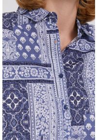 Answear Lab Koszula bawełniana damska relaxed z kołnierzykiem klasycznym. Typ kołnierza: kołnierzyk klasyczny. Kolor: niebieski. Materiał: bawełna. Długość rękawa: długi rękaw. Długość: długie. Styl: wakacyjny, klasyczny #5