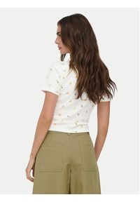 only - ONLY T-Shirt Fenja 15347986 Biały Slim Fit. Kolor: biały. Materiał: bawełna #5