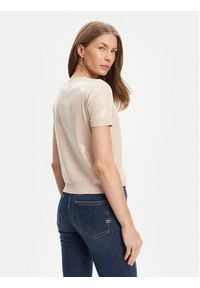Guess Sweter W5YR21 Z3E70 Beżowy Regular Fit. Kolor: beżowy. Materiał: wiskoza