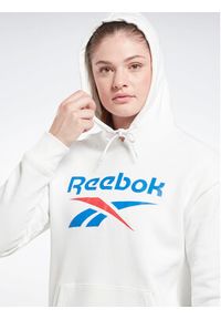 Reebok Bluza Identity Big Logo H54749 Biały Loose Fit. Kolor: biały. Materiał: bawełna