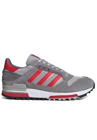 Adidas - Buty męskie adidas Originals ZX 600 JP8182 - szare. Okazja: na uczelnię. Zapięcie: pasek. Kolor: szary. Materiał: materiał, guma, skóra. Szerokość cholewki: normalna. Wzór: paski, aplikacja. Sezon: lato. Model: Adidas ZX #1