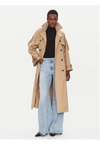 ViCOLO Trencz TD0029 Beżowy Regular Fit. Kolor: beżowy. Materiał: bawełna #6