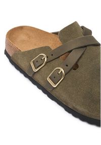 Birkenstock Klapki Blair D-Buckle 1033158 Zielony ciemny. Kolor: zielony. Materiał: zamsz, skóra #2