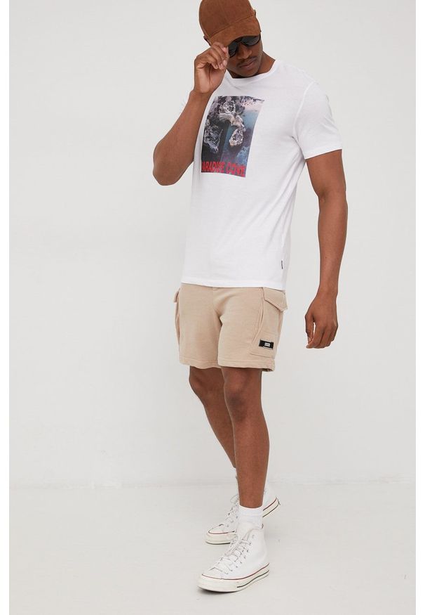 Jack & Jones szorty męskie kolor beżowy. Kolor: beżowy