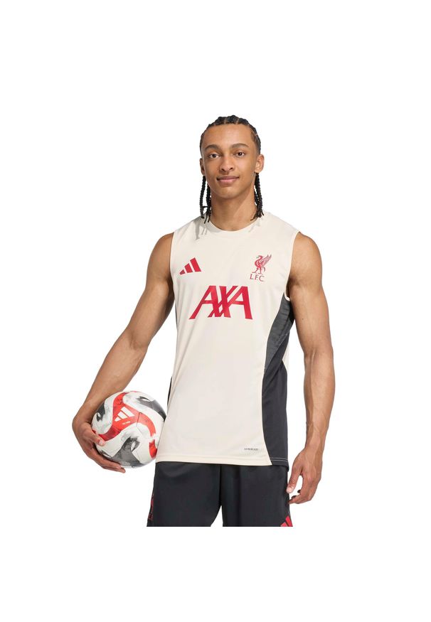 Adidas - Koszulka bez rękawów Liverpool FC Competition 2025/26. Kolor: biały. Długość rękawa: bez rękawów. Sport: piłka nożna