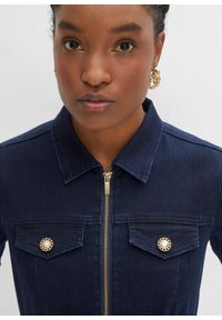 bonprix - Sukienka dżinsowa z zamkiem. Kolor: niebieski #2