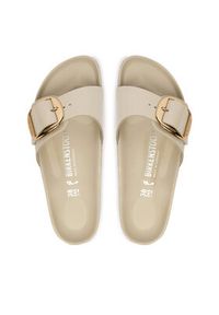 Birkenstock Klapki Madrid Big Buckle Hex 1031823 Écru. Materiał: skóra #6