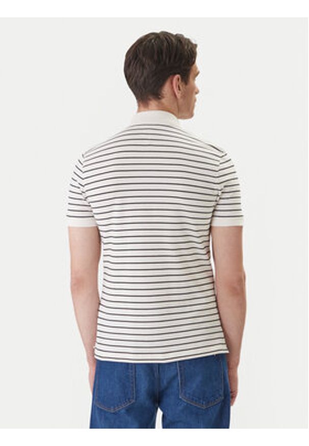 TOMMY HILFIGER - Tommy Hilfiger Polo 1985 MW0MW17771 Beżowy Slim Fit. Typ kołnierza: polo. Kolor: beżowy. Materiał: bawełna