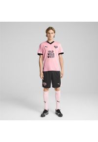 Puma - Męska koszulka domowa Palermo F.C. 24/25 PUMA Team Light Pink Black. Kolor: wielokolorowy, różowy, czarny