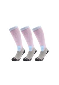 POEDERBAAS - Skarpety narciarskie Powder Boss damskie z wełny merino Pro, 3 sztuki, fioletowe. Kolor: fioletowy. Materiał: poliamid, elastan, wełna. Sport: narciarstwo #1