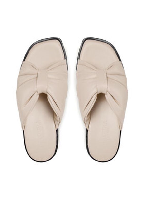 Badura Klapki 20674 Beżowy. Kolor: beżowy. Materiał: skóra