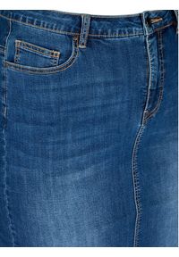 Zizzi Spódnica jeansowa J10771A Niebieski Regular Fit. Kolor: niebieski. Materiał: jeans #5