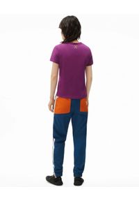 Kenzo - KENZO - Bawełniana koszulka z neonowym logo. Kolor: różowy, wielokolorowy, fioletowy. Materiał: bawełna. Wzór: nadruk. Styl: klasyczny #5