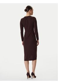 Lauren Ralph Lauren - LAUREN RALPH LAUREN Sukienka codzienna 250951397001 Brązowy Slim Fit. Okazja: na co dzień. Kolor: brązowy. Materiał: syntetyk. Typ sukienki: proste. Styl: casual #3