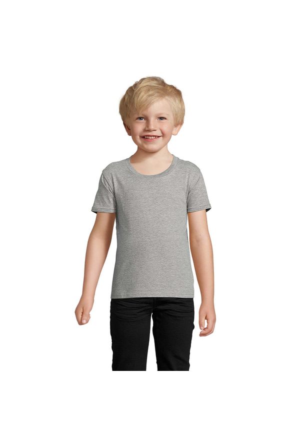 SOL'S - Koszulka Dziecięca Crusader Melange. Kolor: szary. Sport: turystyka piesza