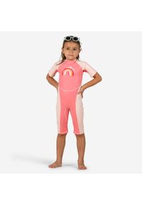 NABAIJI - Kombinezon UV dla malucha Nabaiji Kloupi Tęcza. Kolor: czerwony, wielokolorowy, różowy. Materiał: poliester, materiał, elastan #1