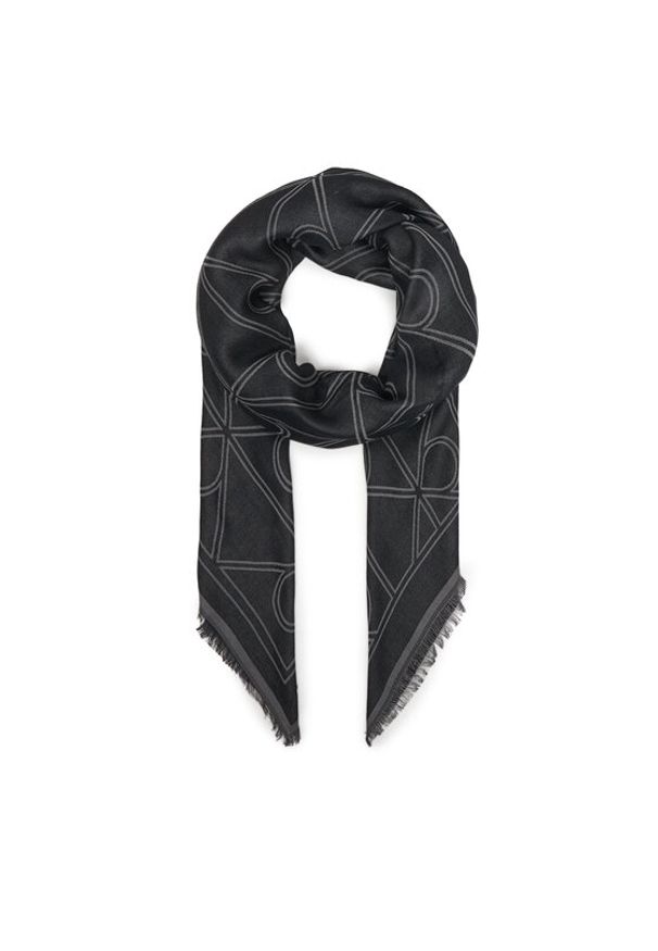 Calvin Klein Chusta Emblem Aop Contrast Lw Square Sc LV04F8077G Czarny. Kolor: czarny. Materiał: materiał