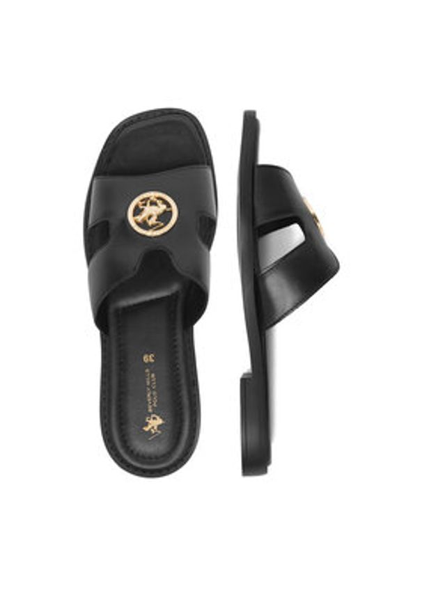 Beverly Hills Polo Club Klapki EO-WI16-ALYSHA-02 Czarny. Kolor: czarny. Materiał: skóra