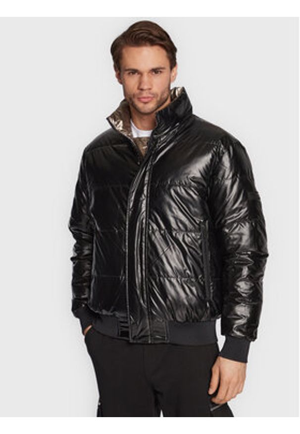 Karl Lagerfeld - KARL LAGERFELD Kurtka przejściowa Blouson 505003 524505 Złoty Regular Fit. Typ kołnierza: dekolt w karo. Kolor: złoty. Materiał: syntetyk