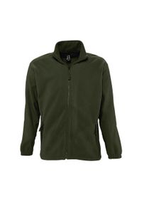 SOL'S - Męski Polar North Bluza Polarowa Outdoor. Kolor: zielony. Materiał: polar. Sezon: zima. Styl: sportowy