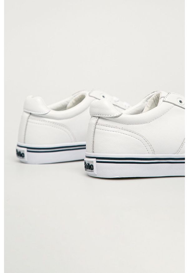 Polo Ralph Lauren - Buty skórzane. Nosek buta: okrągły. Zapięcie: sznurówki. Kolor: biały. Materiał: skóra