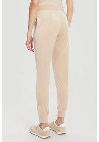 Guess - GUESS Beżowe damskie spodnie dresowe Couture, Rozmiar S. Kolor: beżowy. Materiał: dresówka #6