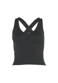 GIRLFRIEND COLLECTIVE - Tank Top Damski Z Krzyżującymi Się Paskami Na Pleacach Float Zoe. Kolor: czarny